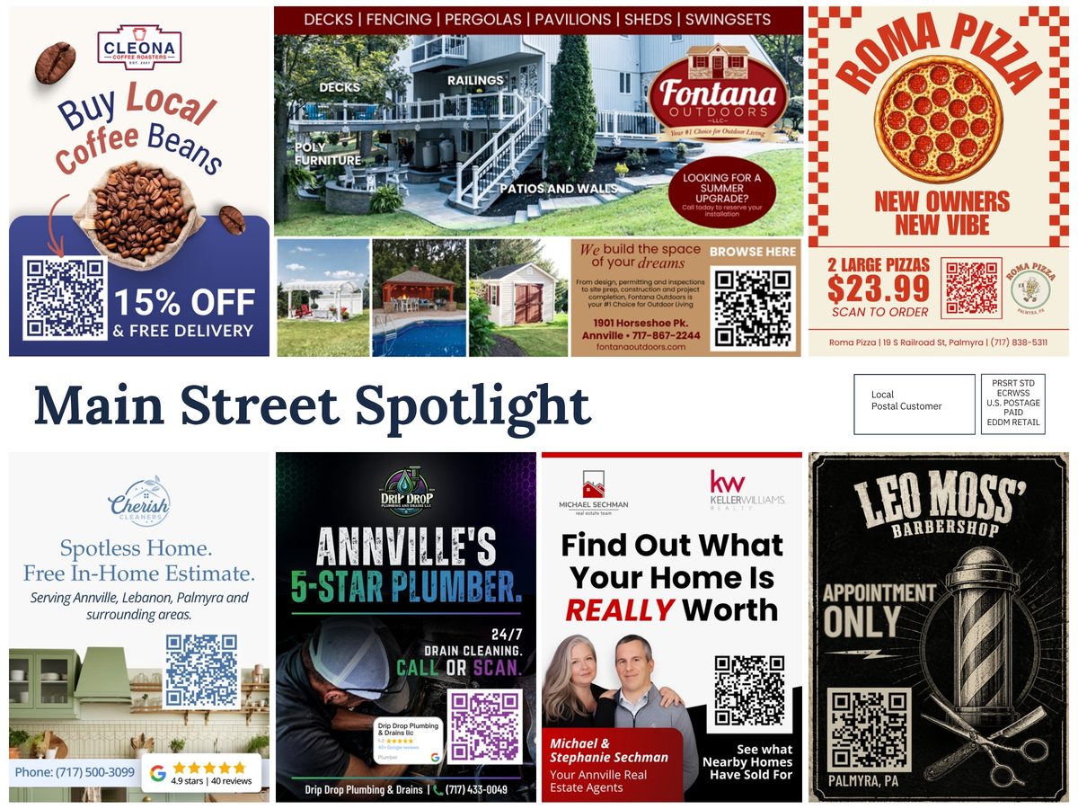 Front of the Annville and Palmyra shared mailer, May 2026